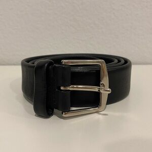 Ermenegildo Zegna Black Leather Belt
